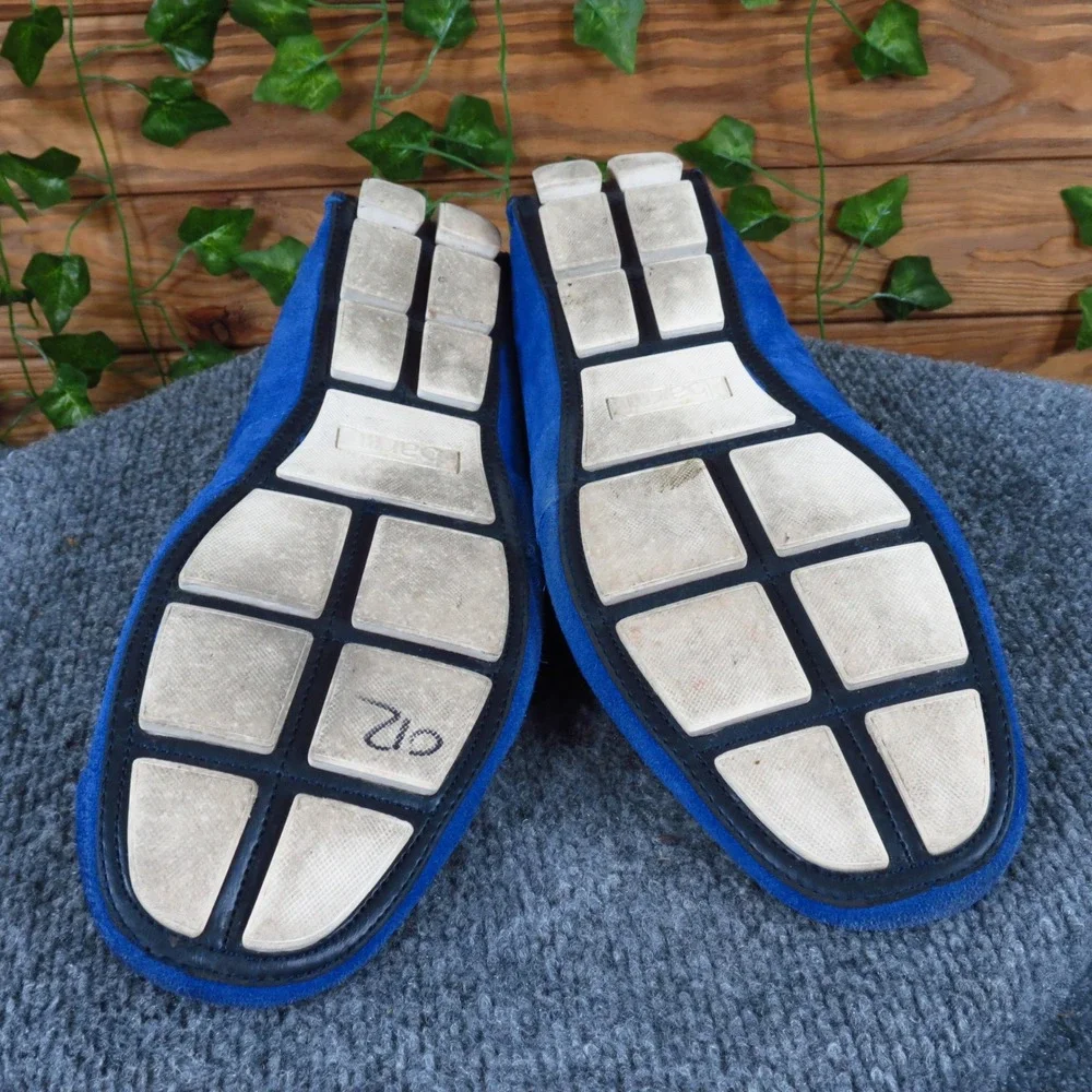 Bar III Max Men Driving Moccasins Blue Suede Slip-On Casual Shoes Size 12 Medium
